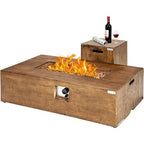 Dwuczęściowy prostokątny stolik–palenisko 48″ 50 000 BTU z szafką na butlę