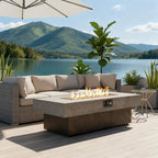 Stolikowe palenisko gazowe 55×23″ 50 000 BTU z regulowaną wysokością