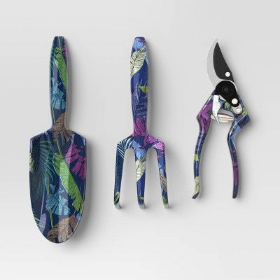 Zestaw ogrodniczych nożyc 3 szt. (tropikalny niebieski)