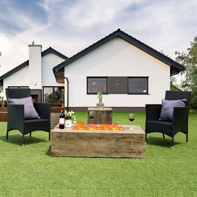 prostokątny stolik–palenisko 48″x27″ 50 000 BTU z bocznym stolikiem