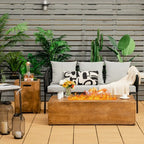 Dwuczęściowy prostokątny stolik–palenisko 48″ 50 000 BTU z szafką na butlę