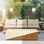 Dwuczęściowy prostokątny stolik–palenisko 48″ 50 000 BTU z szafką na butlę