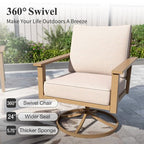 7-częściowy zestaw ogrodowy z krzyżowanymi oparciami i grubymi poduszkami