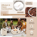 28″ ogrodowy stolik gazowy na propan z ukrytą butlą